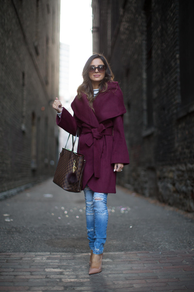 Robe Coat Burgundy