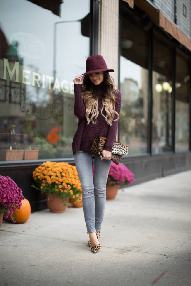 LOFT Sweater Burgundy