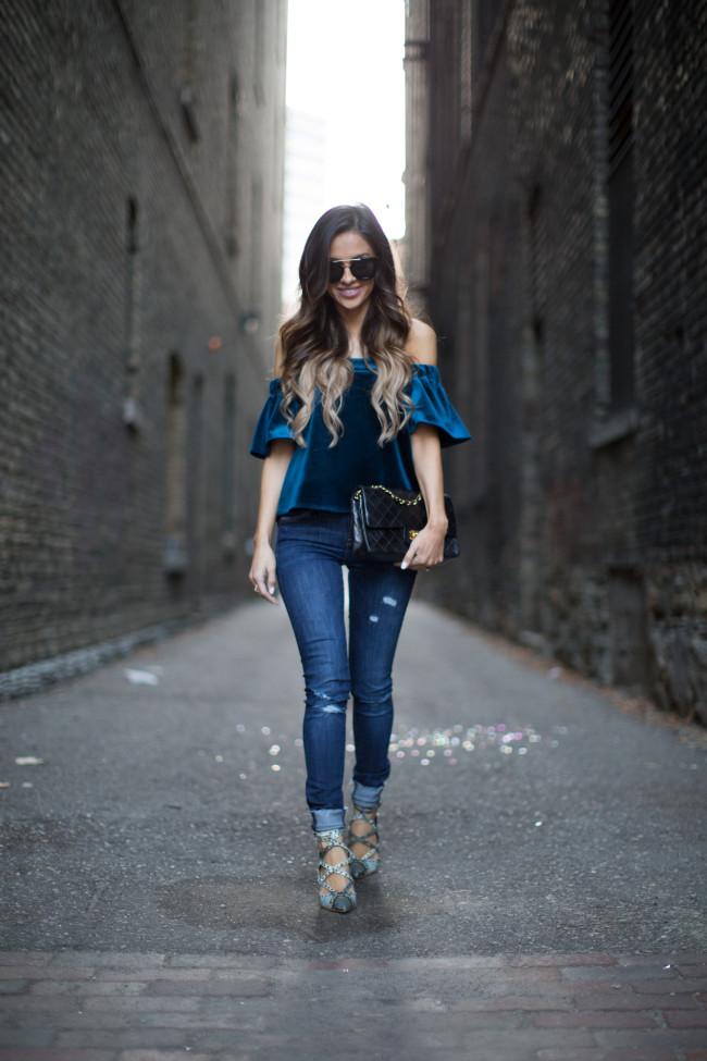 Topshop Bardot Off the shoulder top