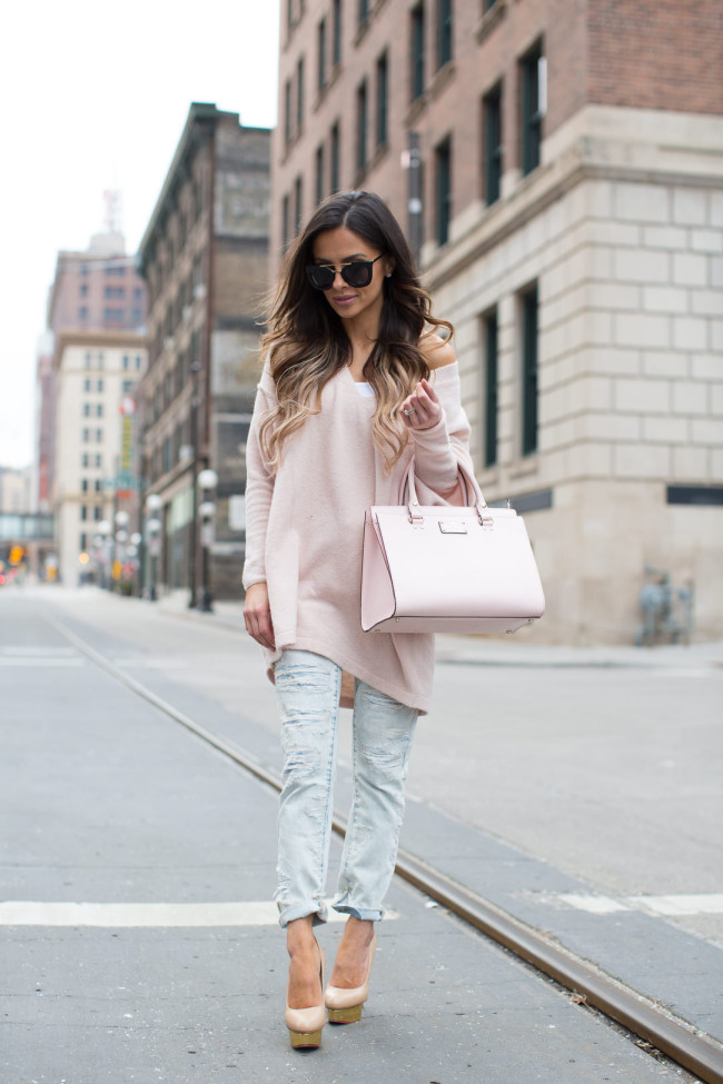 Off-the-shoulder sweater