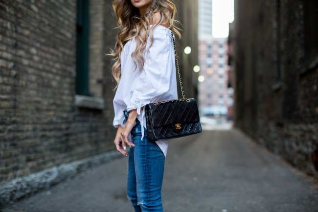 nordstrom white off-the-shoulder top