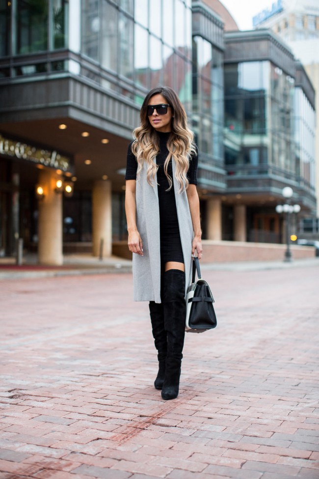 sleeveless belted coat