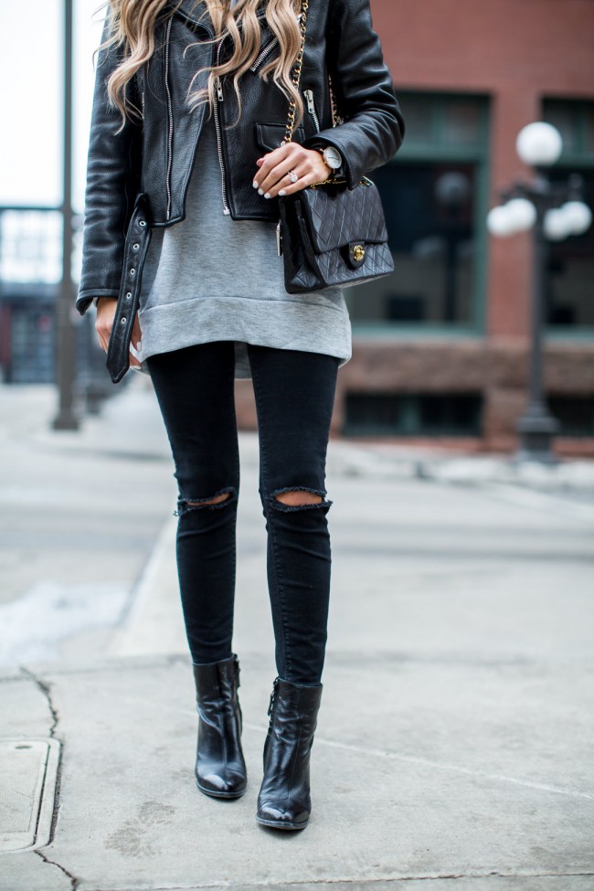 black skinny jeans