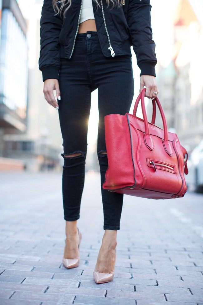 celine red bag