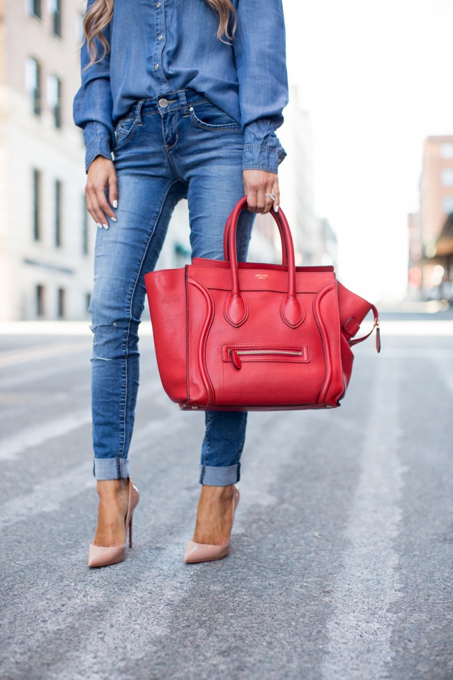 red celine bag