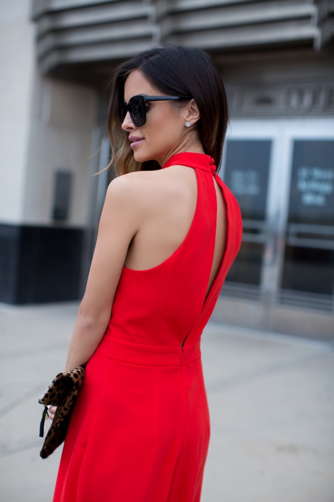 topshop red culotte jumpsuit