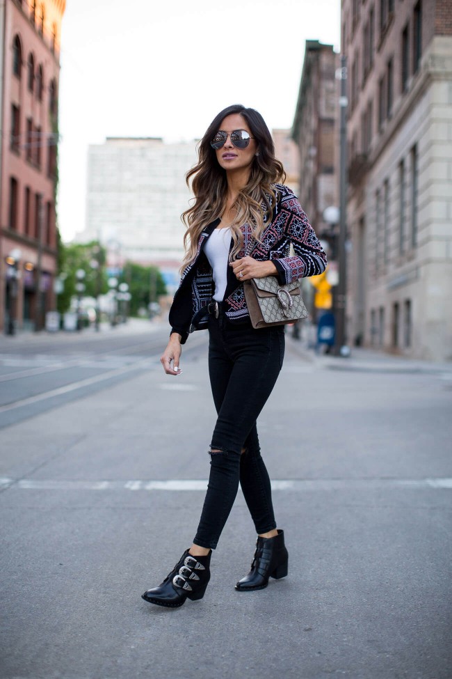 mia mia mine wearing an edgy spring look from asos in st. paul minnesota