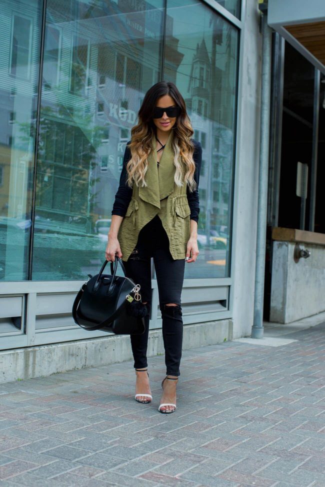 mia mia mine wearing black topshop jeans