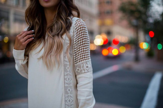 fashion blogger mia mia mine white crochet dress from nordstrom