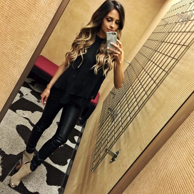 mia mia mine in a nordstrom anniversary leather pants