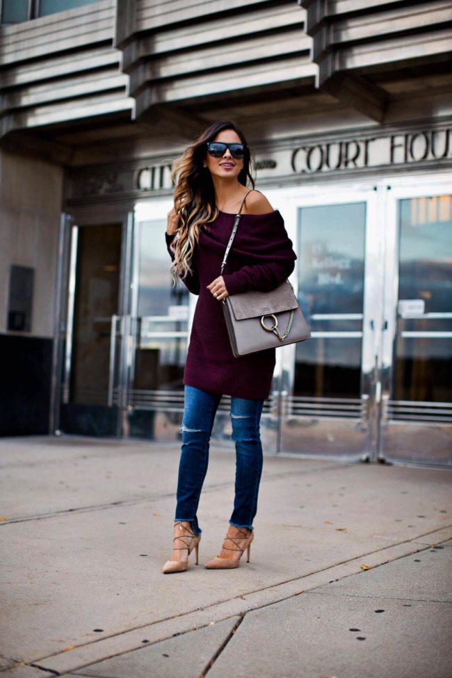 fashion blogger wearing a sweater from the nordstrom anniversary sale 2017