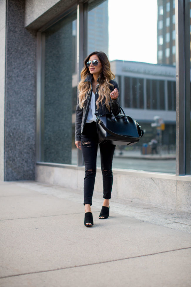 mia mia mine in a levis jacket from nordstrom