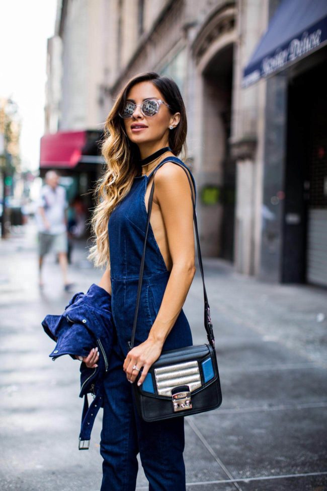 maria vizuete in a kendall and kylie jumpsuit at new york fashion week 2016
