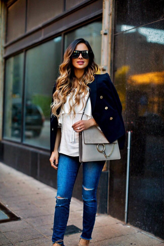 fashion blogger mia mia mine in an ella moss top and ag jeans from nordstrom