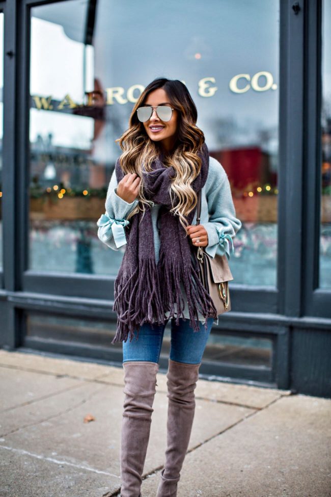 mia mia mine in a winter outfit from nordstrom