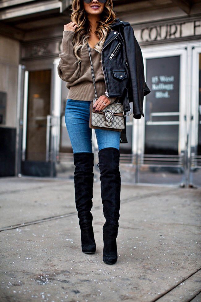 fashion blogger mia mia mine wearing a gucci dionysus bag