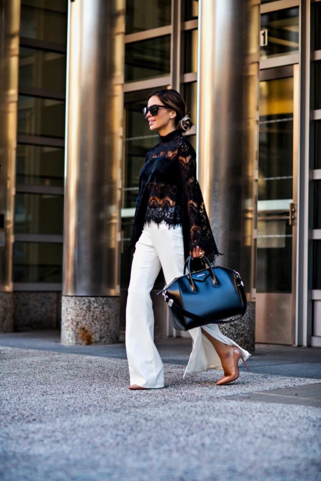 fashion blogger mia mia mine wearing white lovers + friends pants from revolve for spring 2017