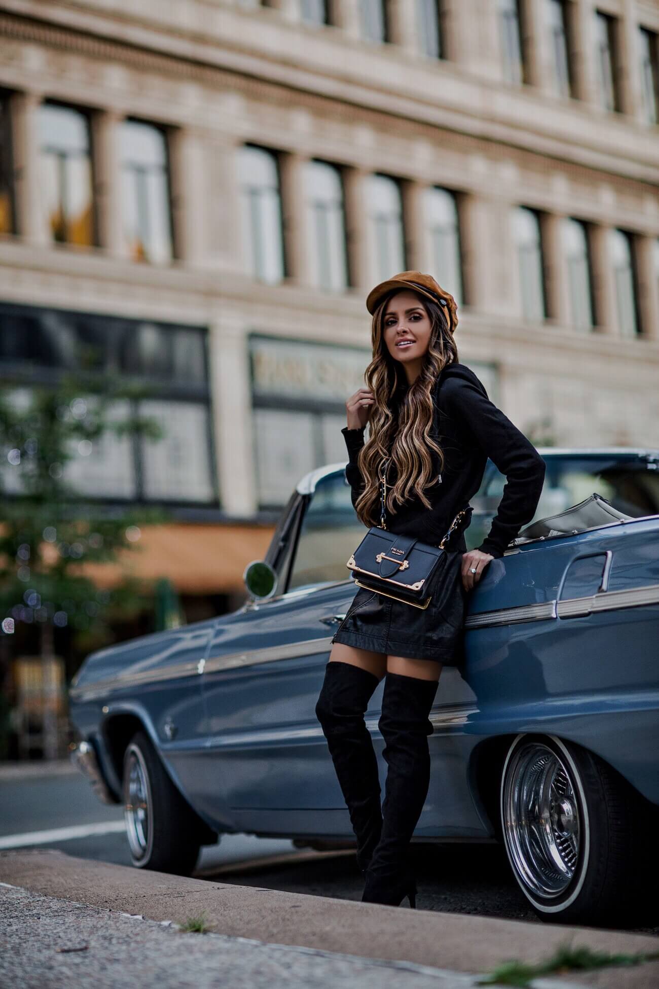 fashion blogger mia mia mine wearing black over the knee boots by kendall + kylie