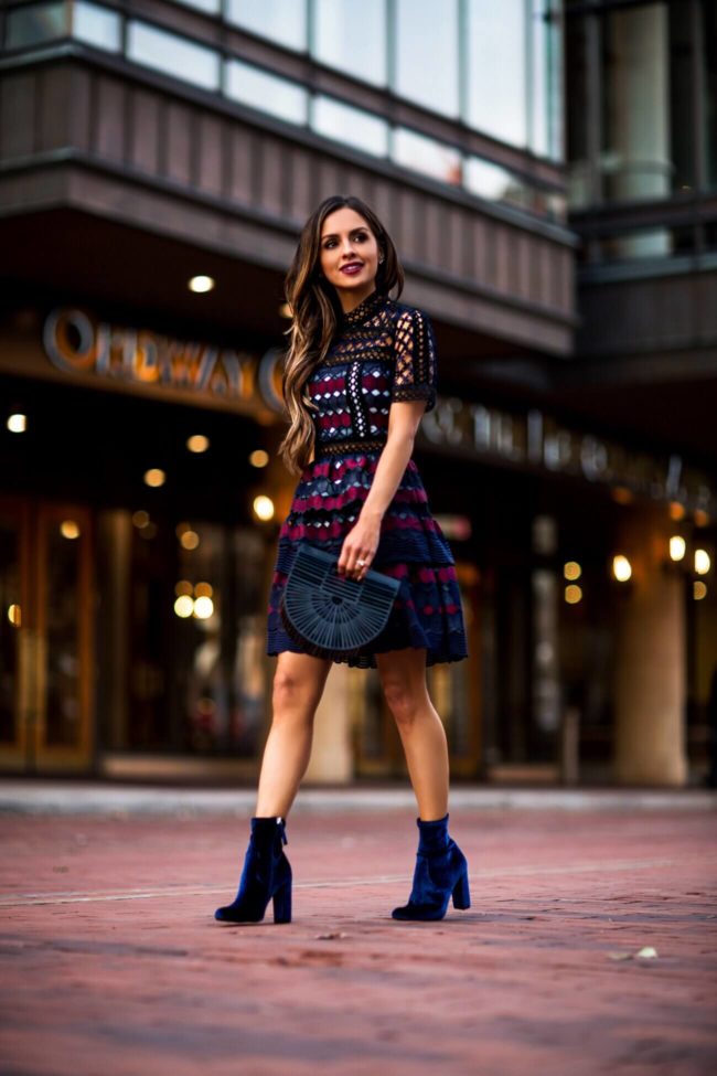 fashion blogger mia mia mine wearing a cult gaia bag and a self portrait dress from luisaviaroma