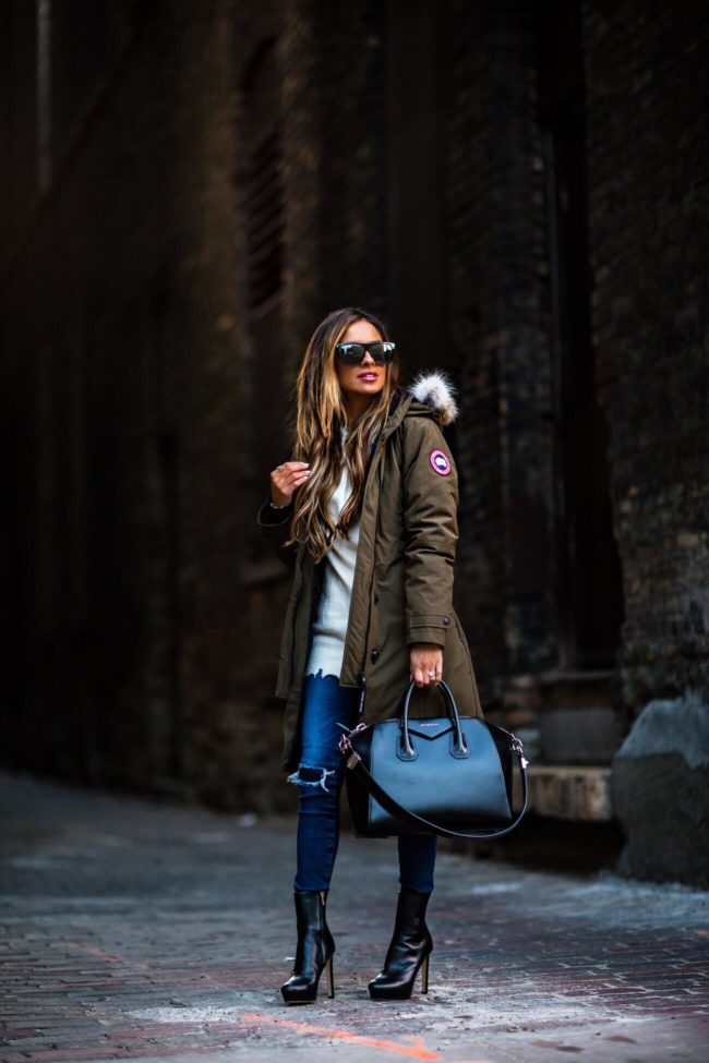 fashion blogger mia mia mine wearing a winter outfit from elevtd
