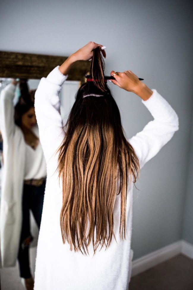 mia mia mine putting in beauty works clip in hair extensions