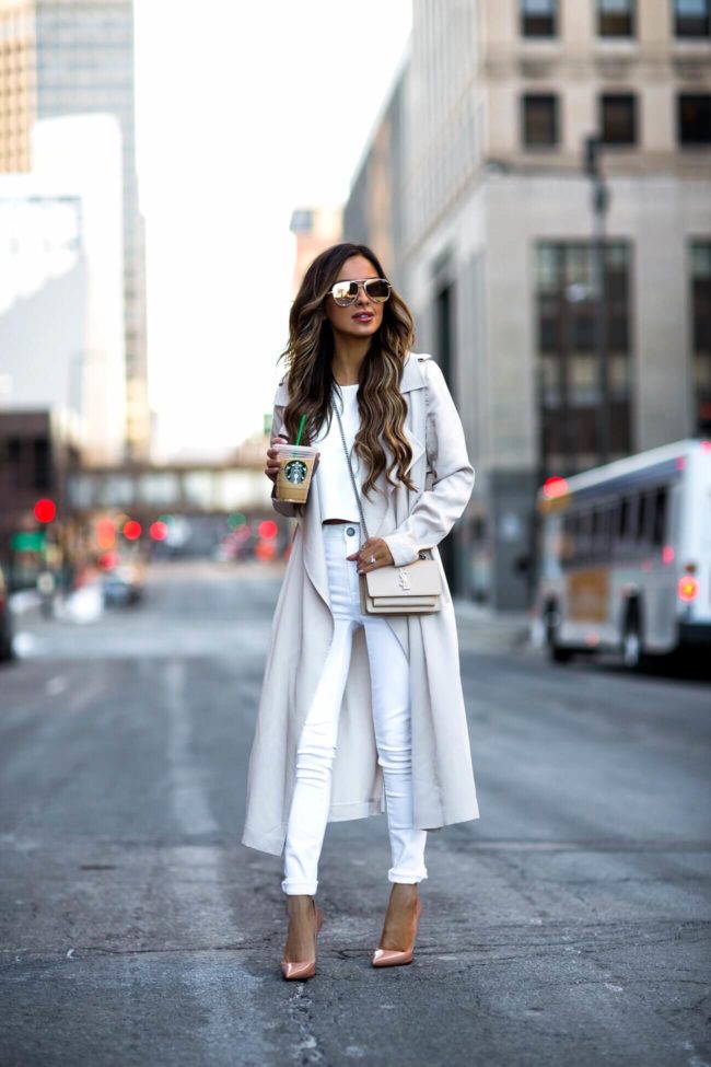 fashion blogger mia mia mine wearing an all white outfit from nordstrom for spring