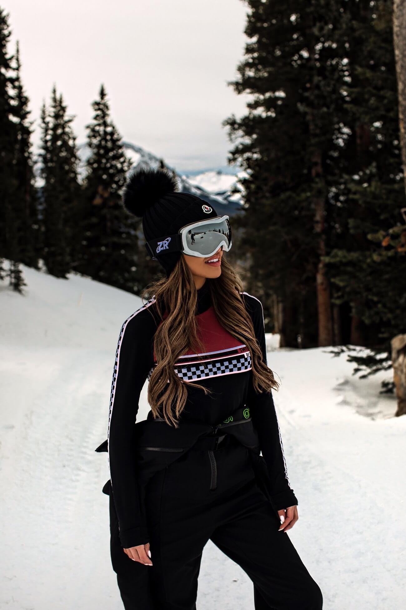 mia mia mine wearing sweaty betty base layers in colorado
