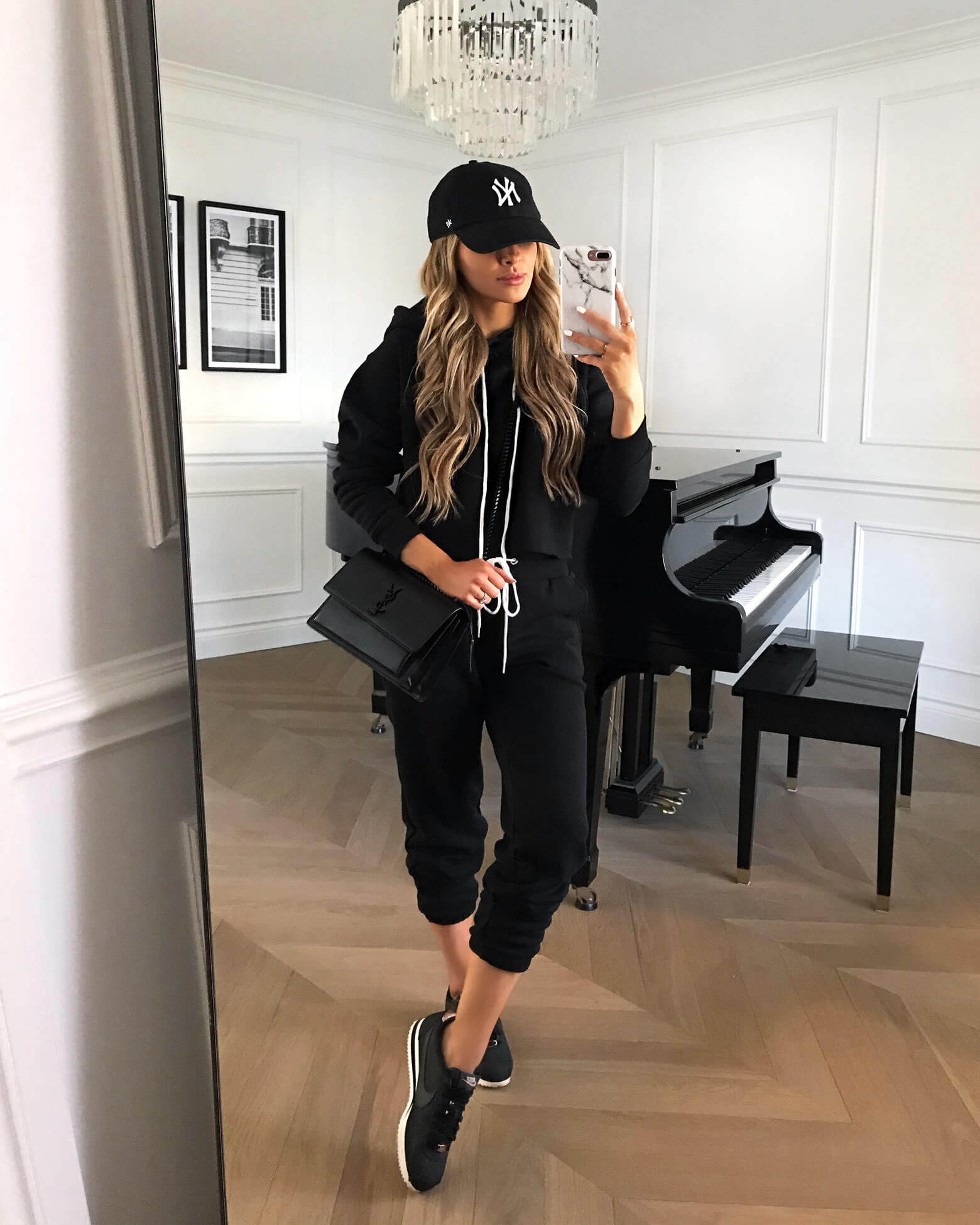 fashion blogger mia mia mine wearing a target sweatsuit