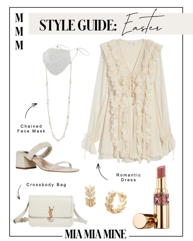 nude ruffle dress for easter by mia mia mine