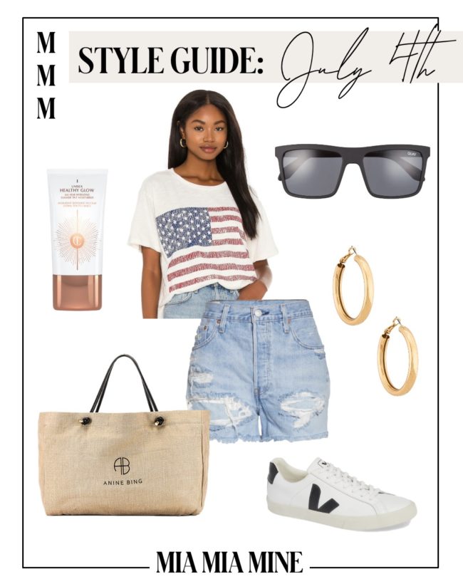 american flag t-shirt for 4th of july by mia mia mine