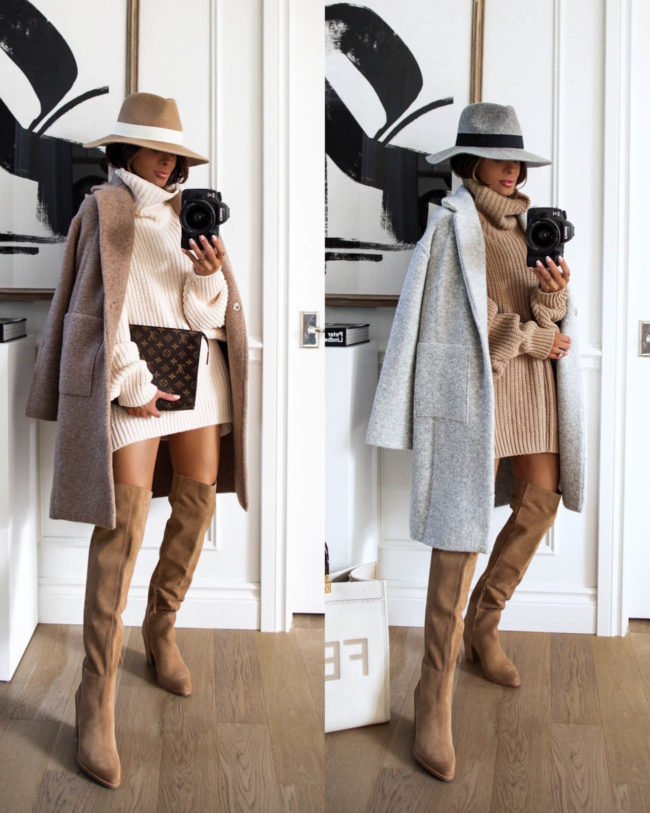 mia mia mine wearing a vince cardigan coat from the nsale