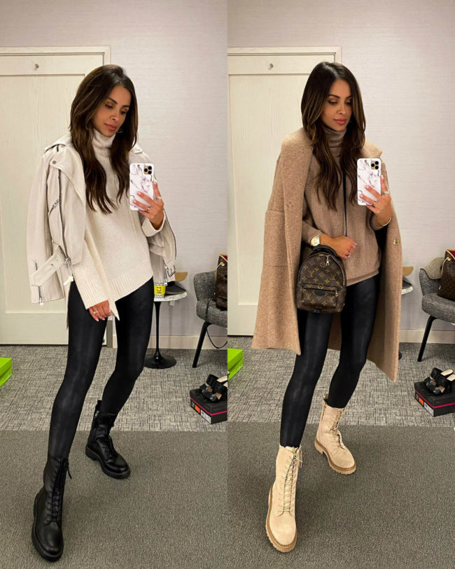 mia mia mine wearing sam edelman combat boots from the nsale