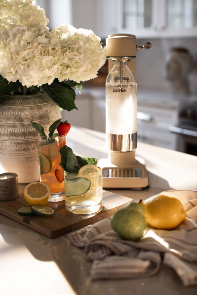summer cocktails using the aarke sparkling water maker