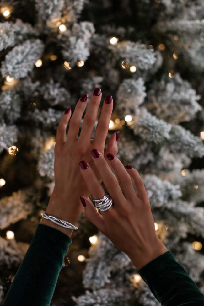 mia mia mine wearing a judith ripka diamond bracelet and ring