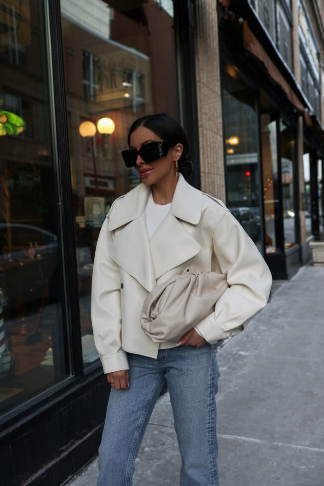 mia mia mine wearing a free people cropped faux leather jacket