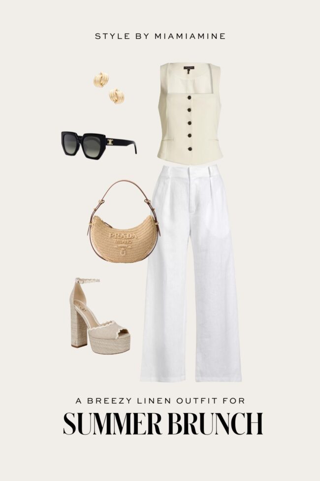tailored vest outfit for spring