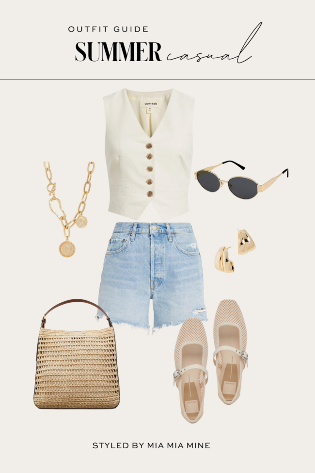 nordstrom linen vest outfit