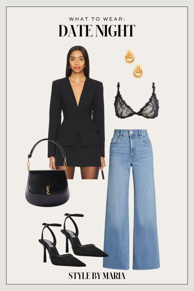 revolve deep cut blazer