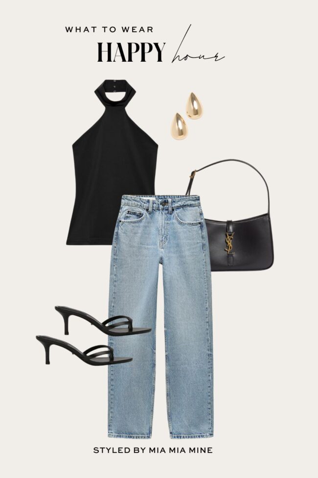 zara halter top outfit