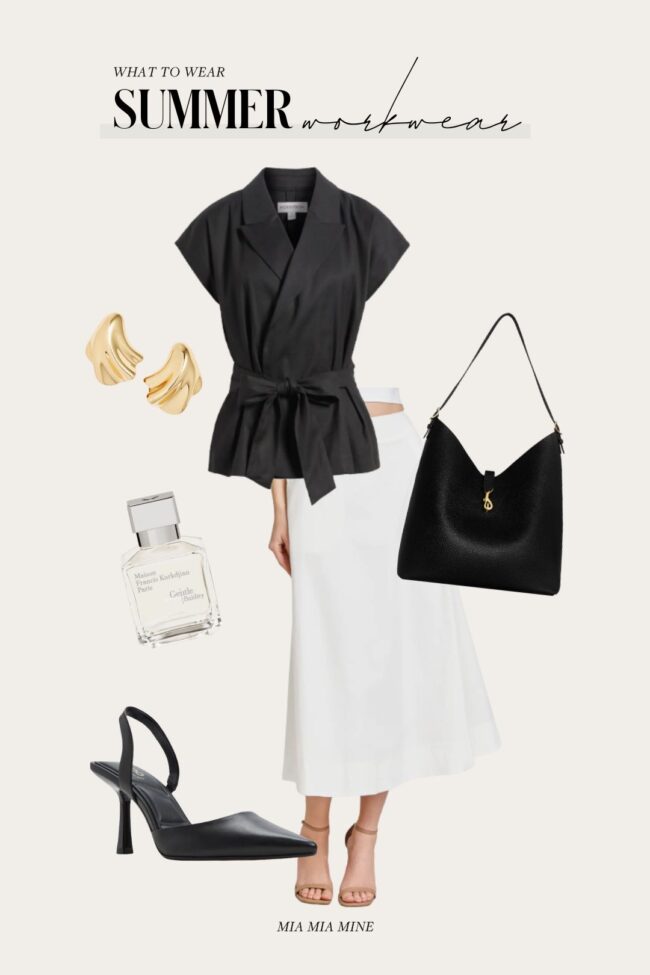 white midi skirt outfit