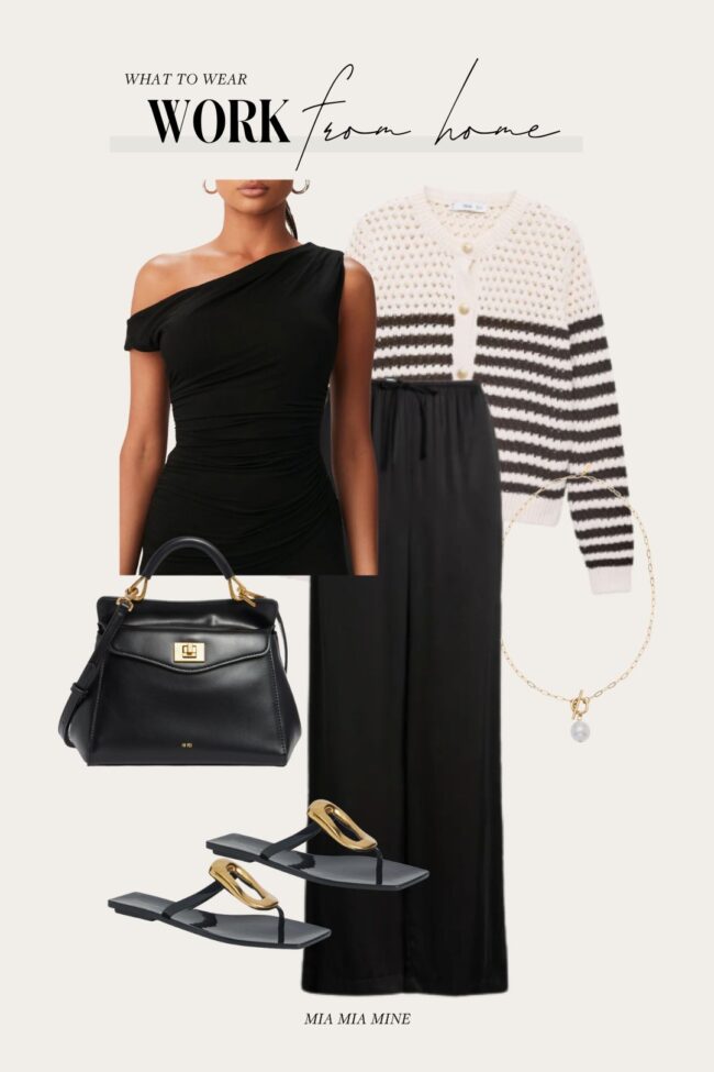 black satin pants outfit