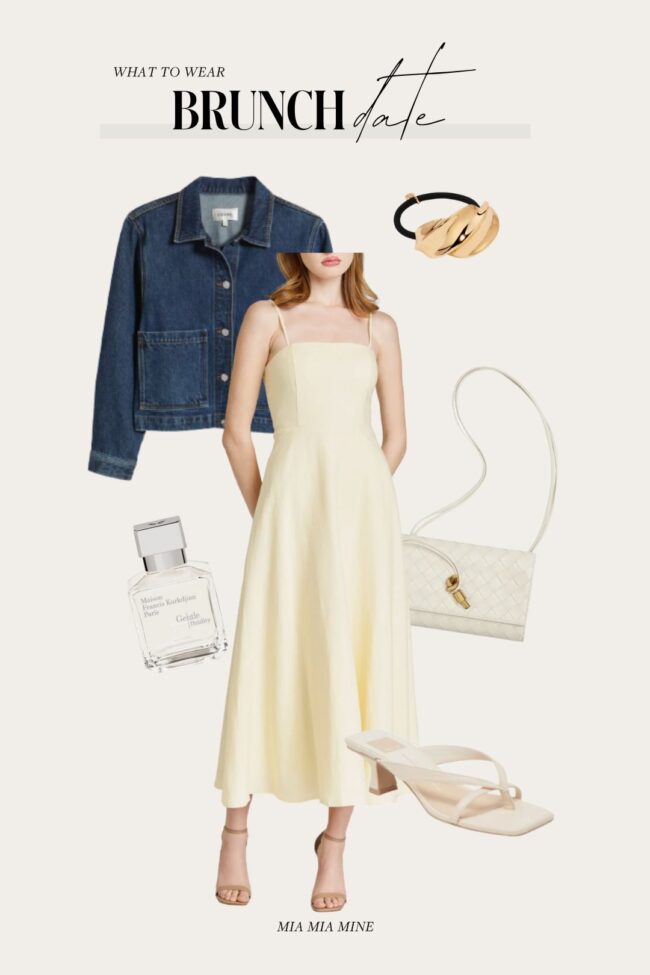 butter yellow midi dress