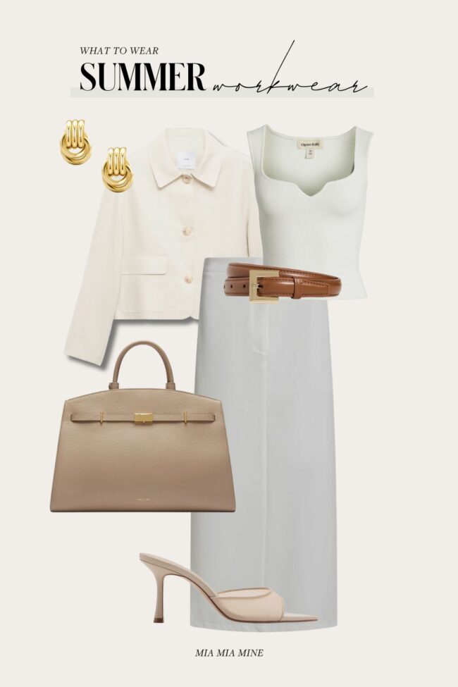 all white summer workwear outfit