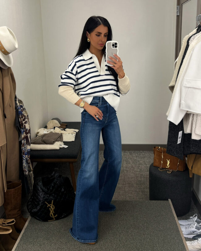 mia mia mine wearing a madewell sweater from the nsale