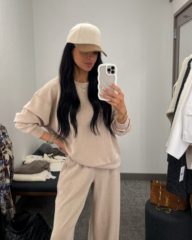 mia mia mine wearing a zella sweatsuit from the nsale