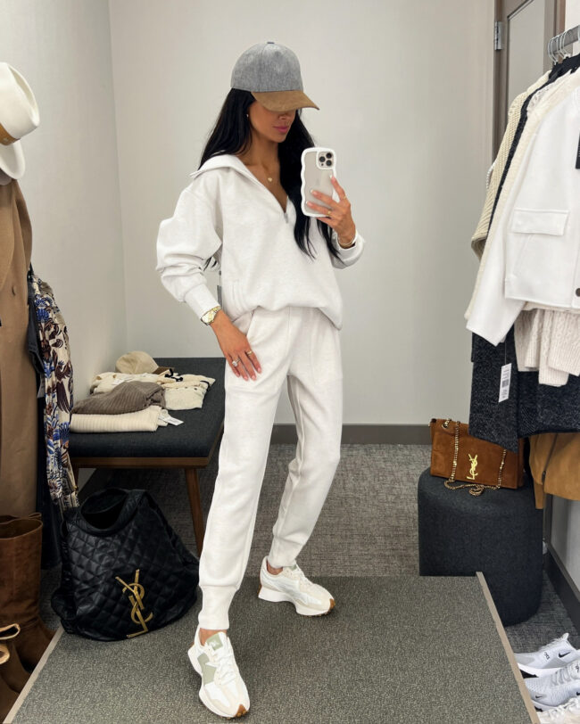 mia mia mine wearing a zella sweatsuit from the nsale