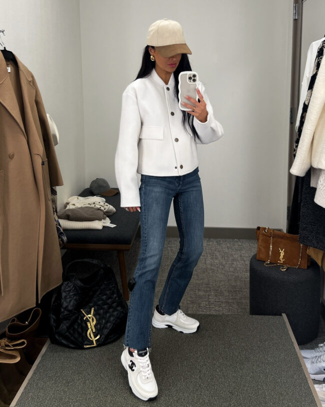 mia mia mine wearing a casual fall outfit from the nordstrom sale