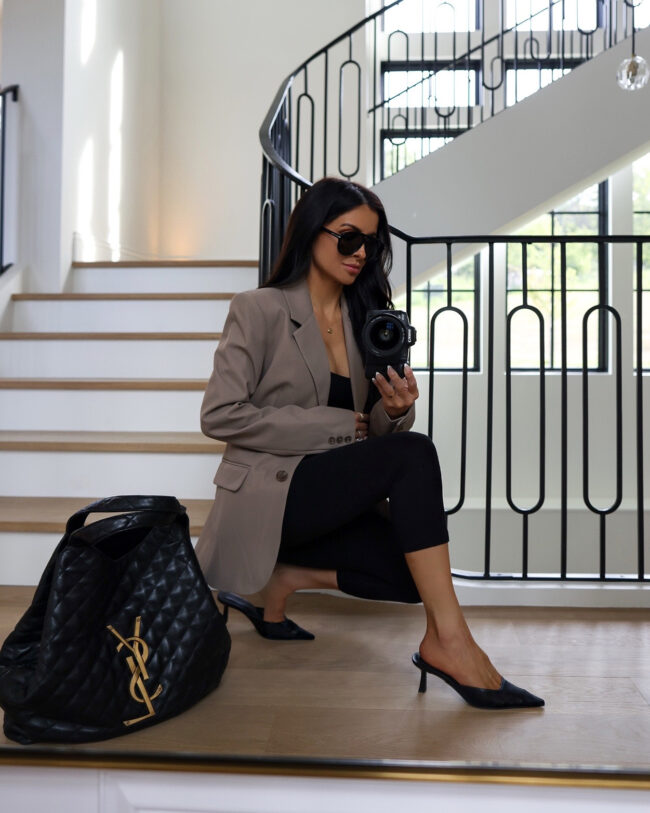 fashion blogger wearing steve madden mesh pumps from the nsale